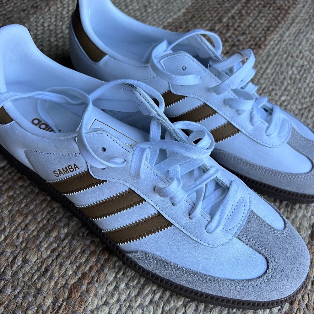 Adidas Samba OG Men’s 11 Cloud White Brown Gray Brand New